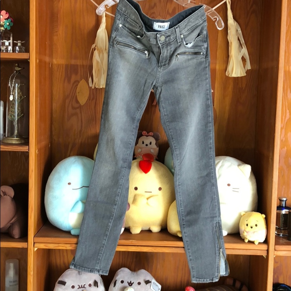 Paige Jane Zip Gray Jeans